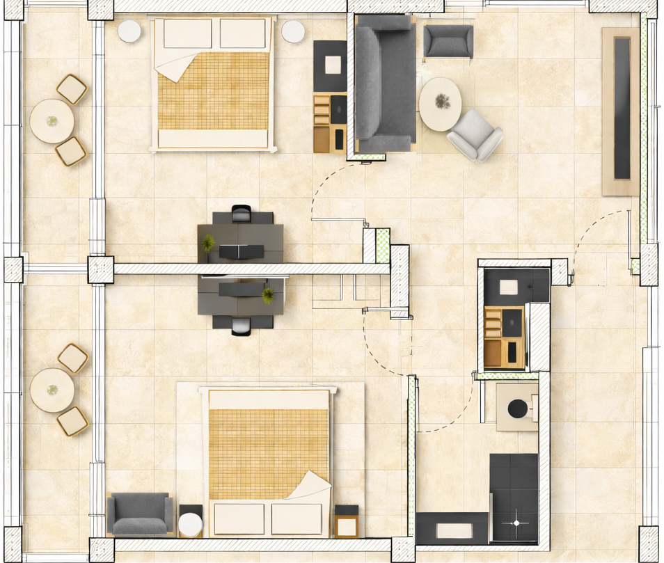 Room type 2 Bedroom Family Plan
